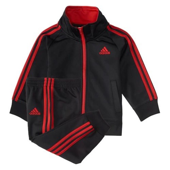 Adidas 2 Piece Track Suit In Black And 